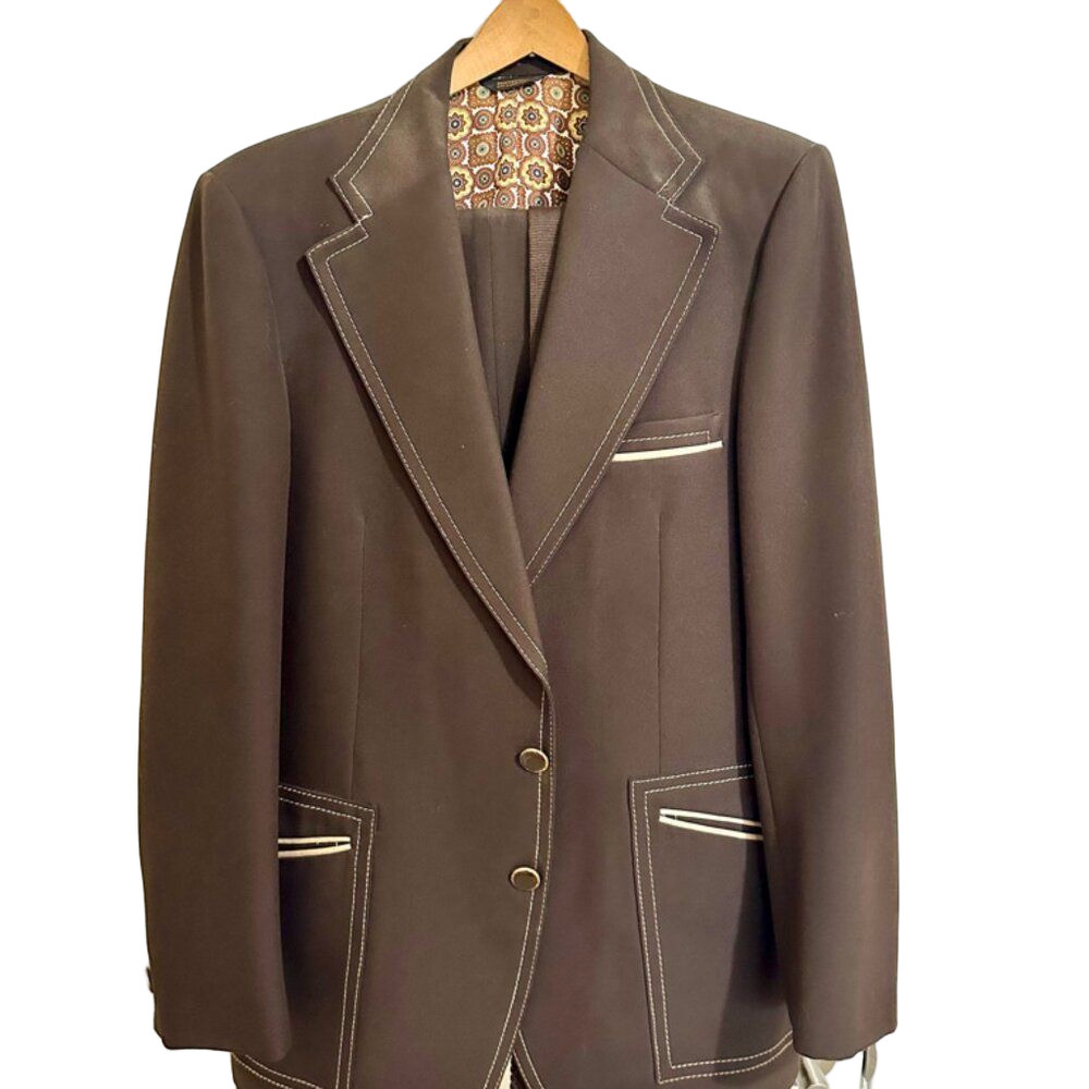 Matching Dress Jacket, Pants and Tie from 1970s Vintage